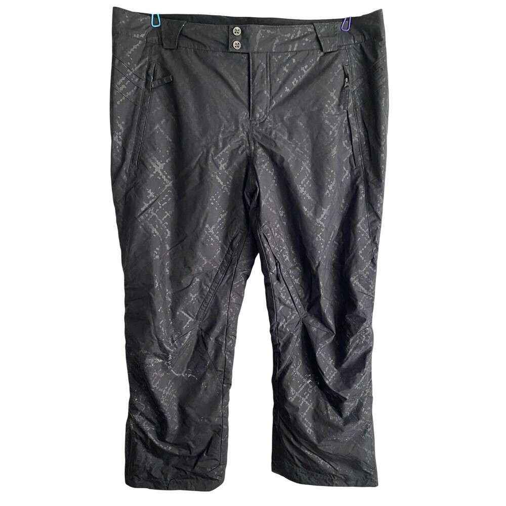 Columbia Snow Pants Mens XL Black Waterproof Insulated Ski Geometric Print